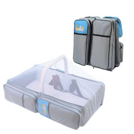 2-in-1 Baby Bed And Bag With Net - Pink_0